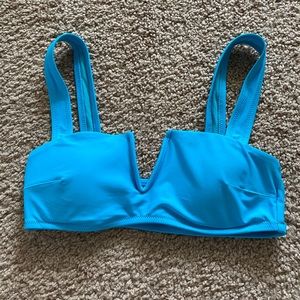 Aerie bikini top blue small